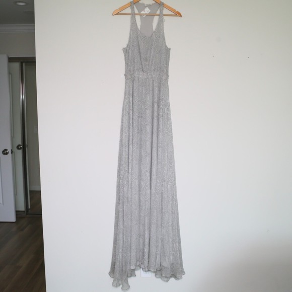 $525 LoveShackFancy - Black/White 100% Silk Racer Dress - Women's Size 2 NEW NWT - Picture 1 of 11